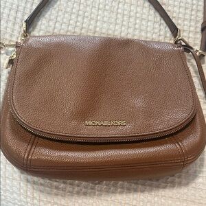Michael Kors Brown Pebbled Leather Shoulder Bag